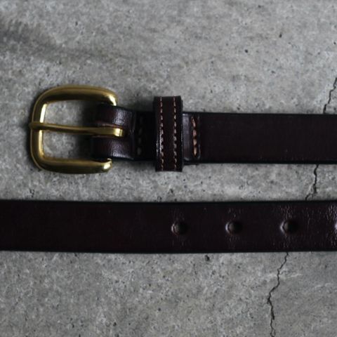【残りわずか】Stitched Pattern Belt(HAVANA×BRASS)