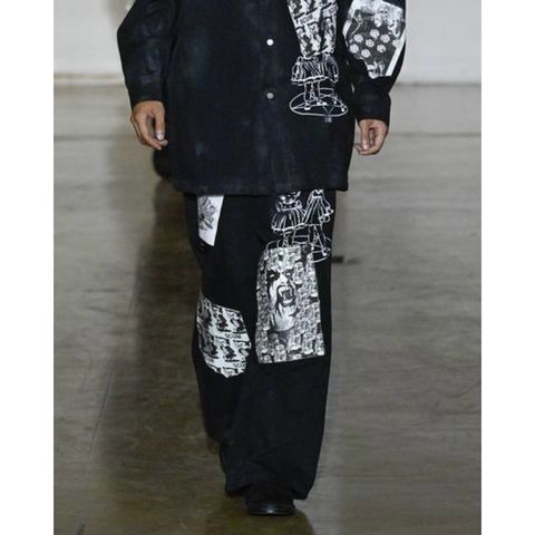 【残り一点】Paper Bonding Rubber Coating Denim Pants
