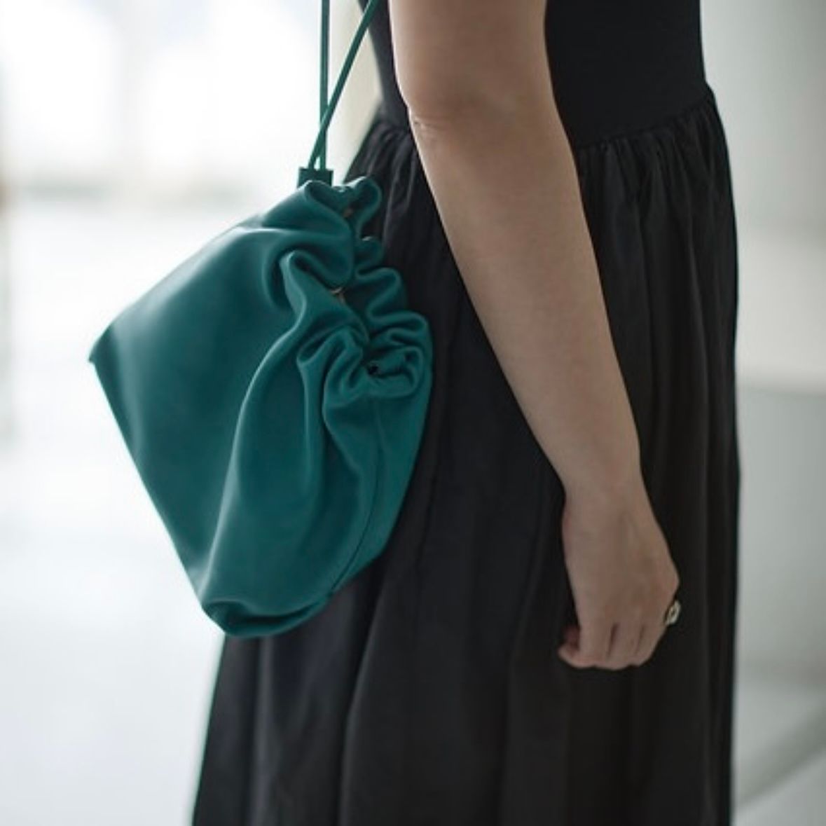 【残り一点】French Lamb Drawstring bag MR