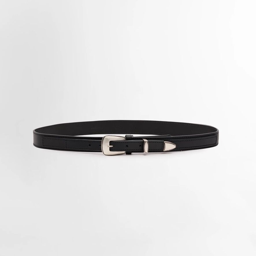 【関税込み】LEMAIRE ブラック Minimal ウエスタンベルト LEMAIRE - 【残りわずか】Minimal Western Belt(COW LEATHER
