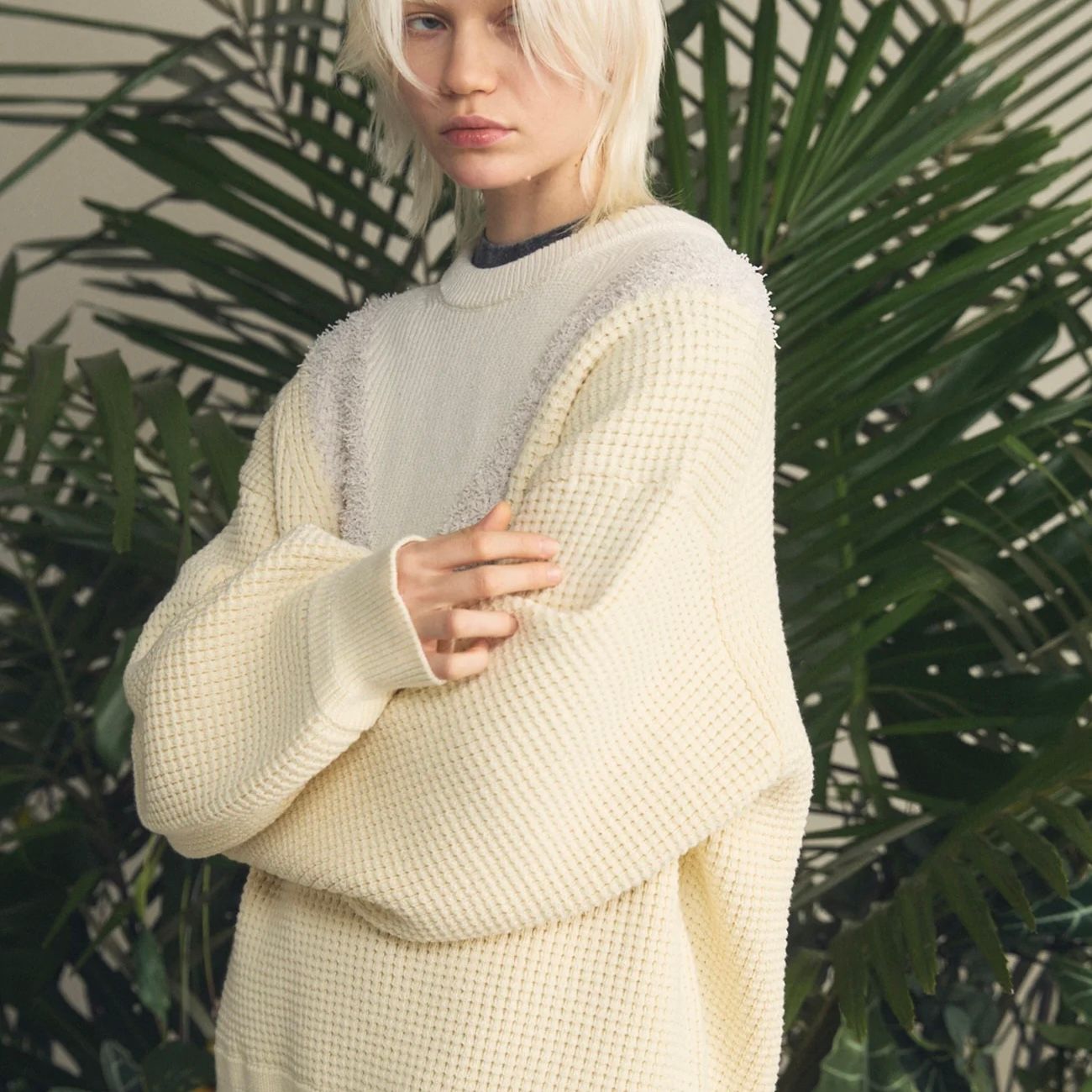 【残り一点】Prime Over V Switching Knit Pull Over