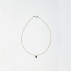【お取り寄せ注文可能】How Raw Heart Charm Round Stone Necklace