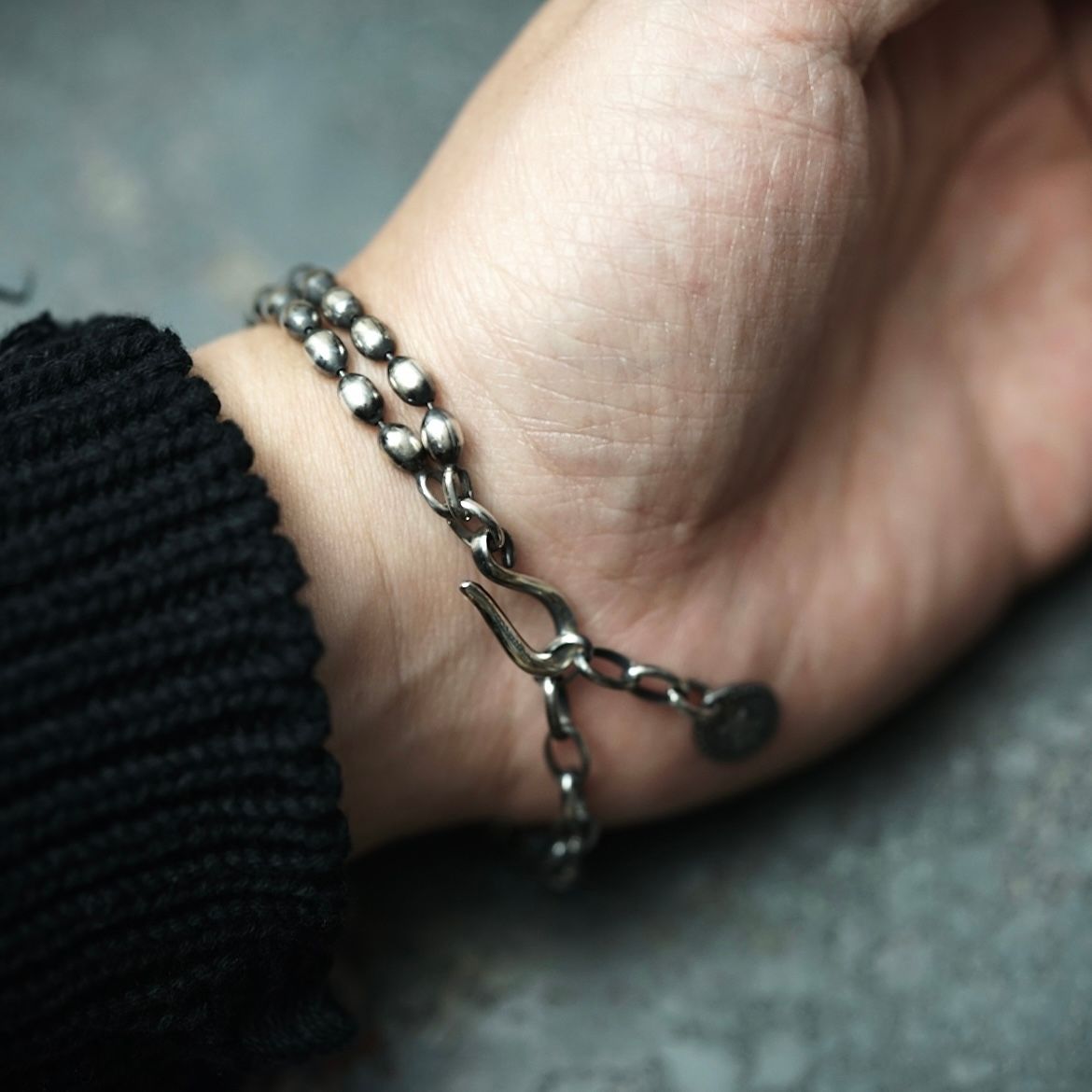 【お取り寄せ注文可能】Oval Bowl Chain W Bracelet