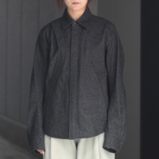 【残り一点】Wool Fly Front Long Sleeve Shirt