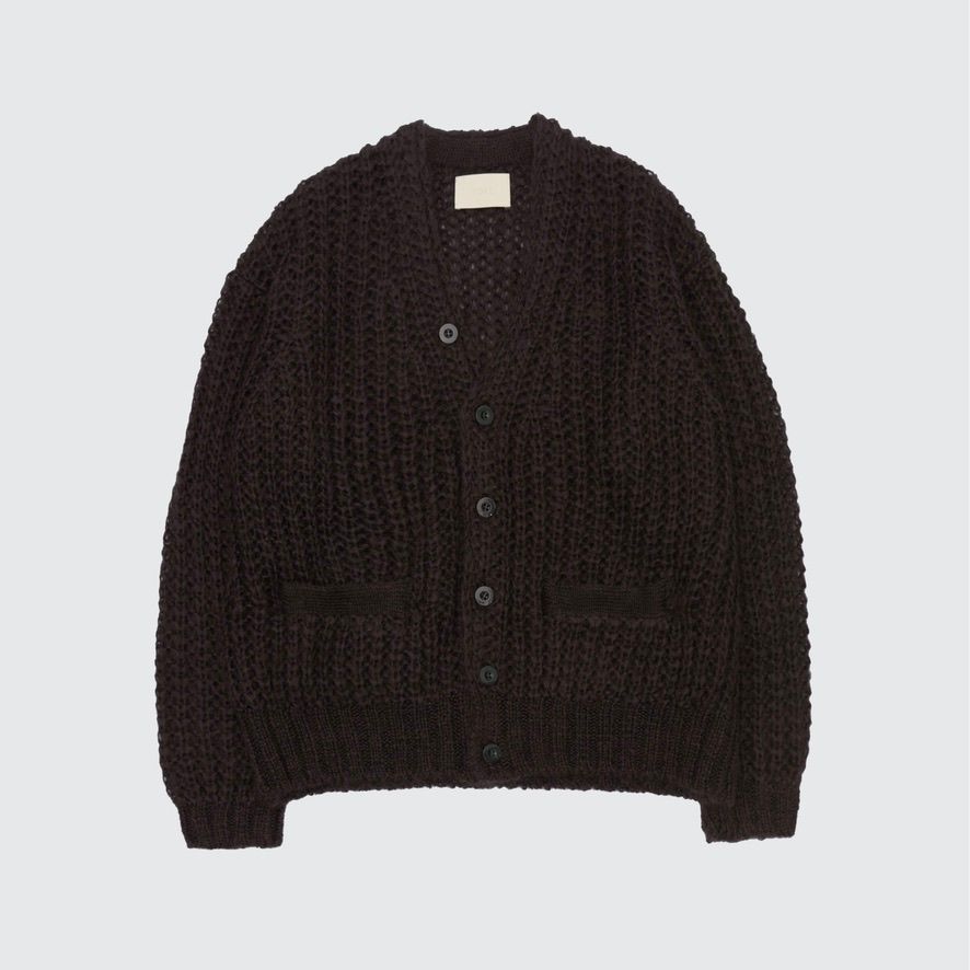 【残り一点】Mohair Silk Big Rib Cardigan