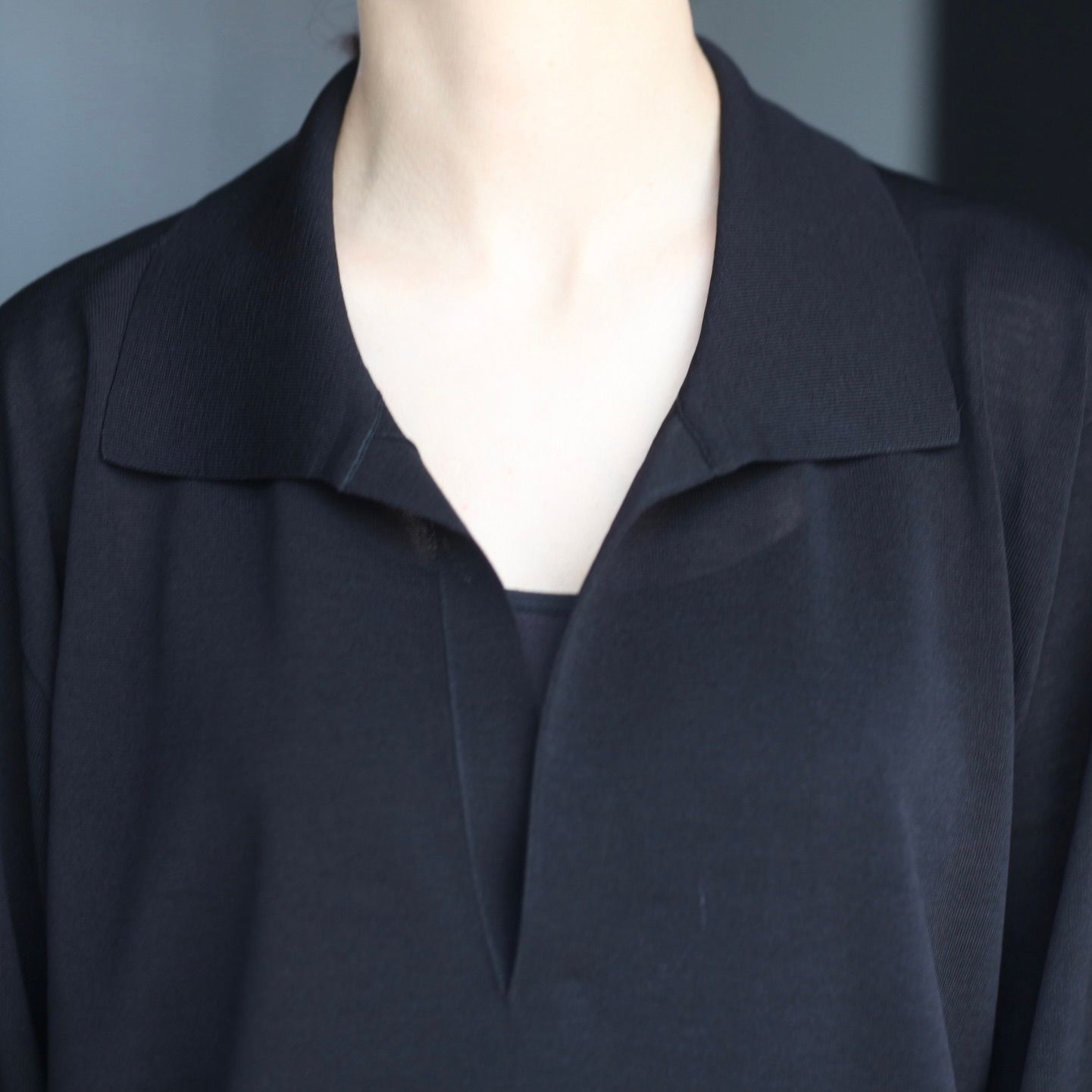 【残りわずか】Wool/Silk Knit Skipper LS