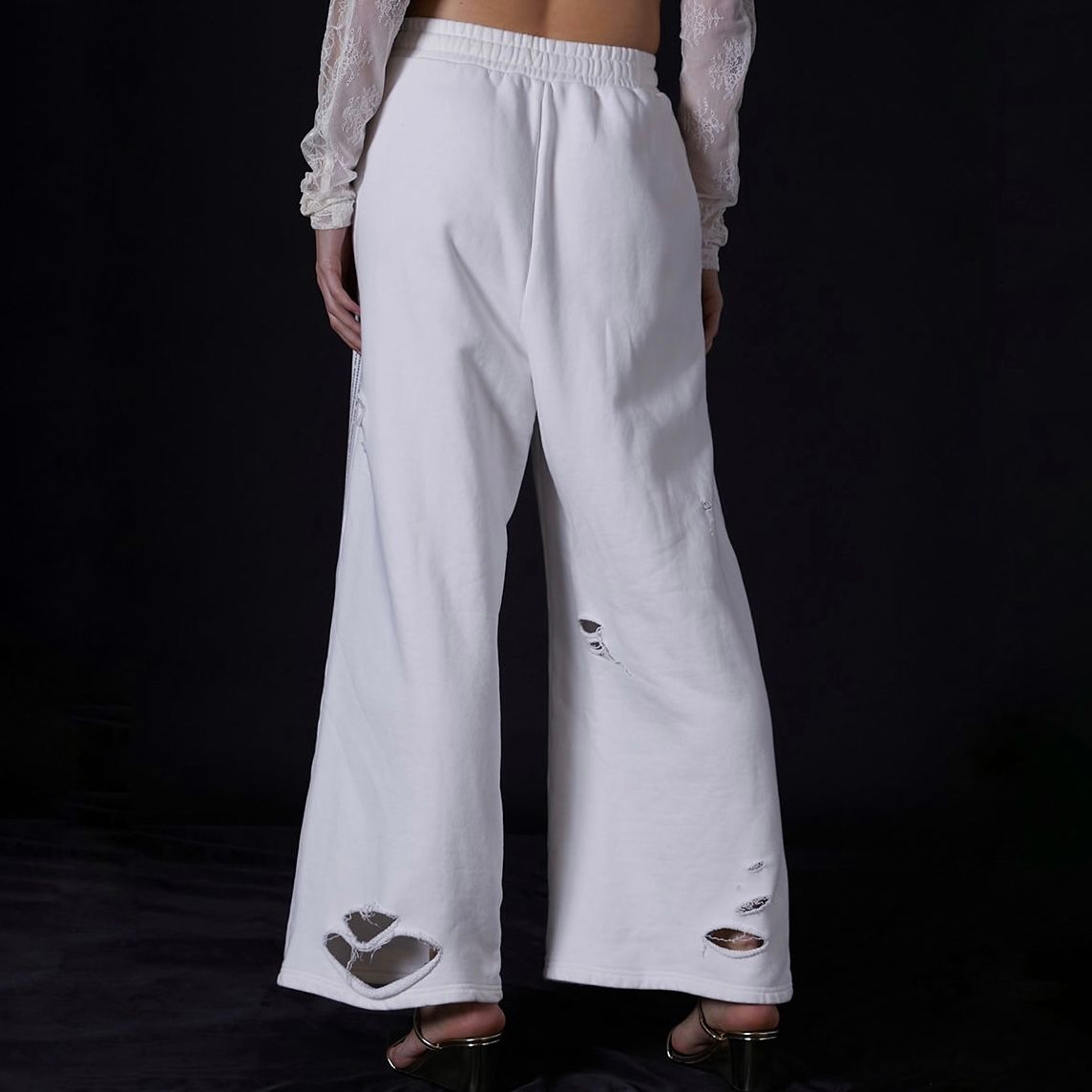 罰罰罰006 custom スウェットパンツ　落書き PRANK PROJECT - 【残り一点】Spray Dyed Damaged Sweatpants