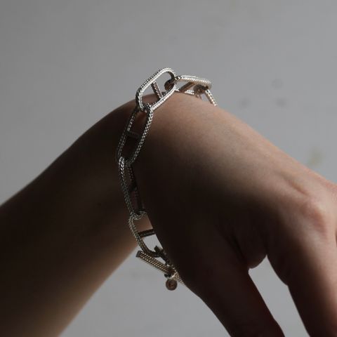 【残り一点】Rope Anchor Chain T-BAR Bracelet LARGE(11mm)