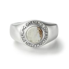 【お取り寄せ注文可能】Round Stone Ring_L(WHITE)