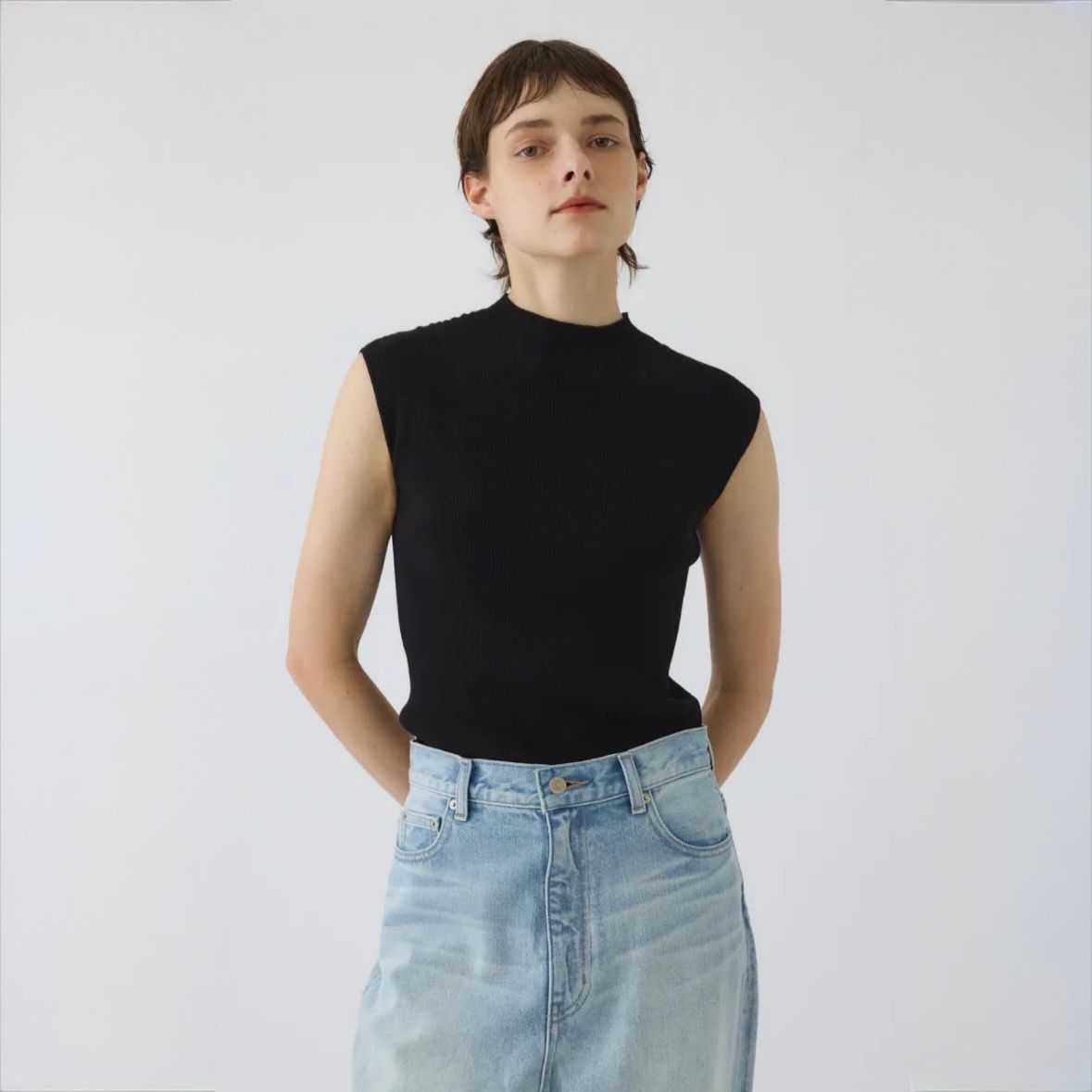 【残り一点】Washable Basic N/S Knit