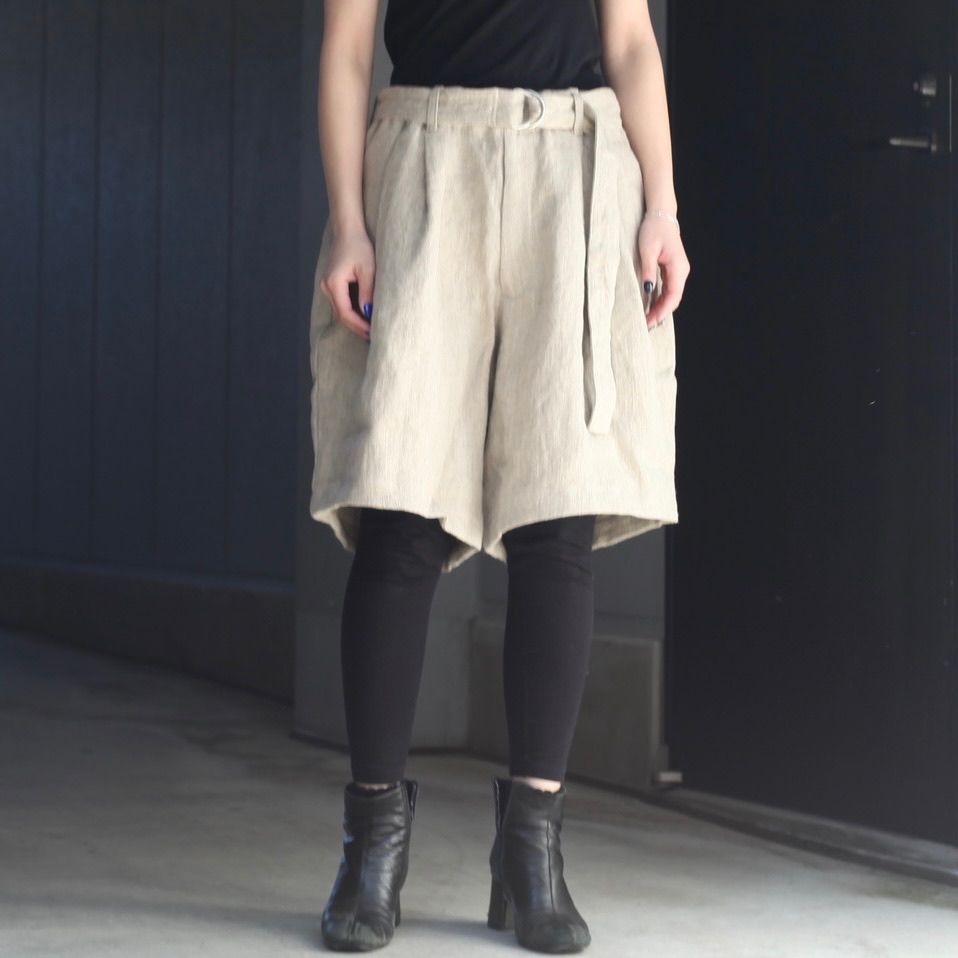 【残り一点】セミウェットリネンショートパンツ