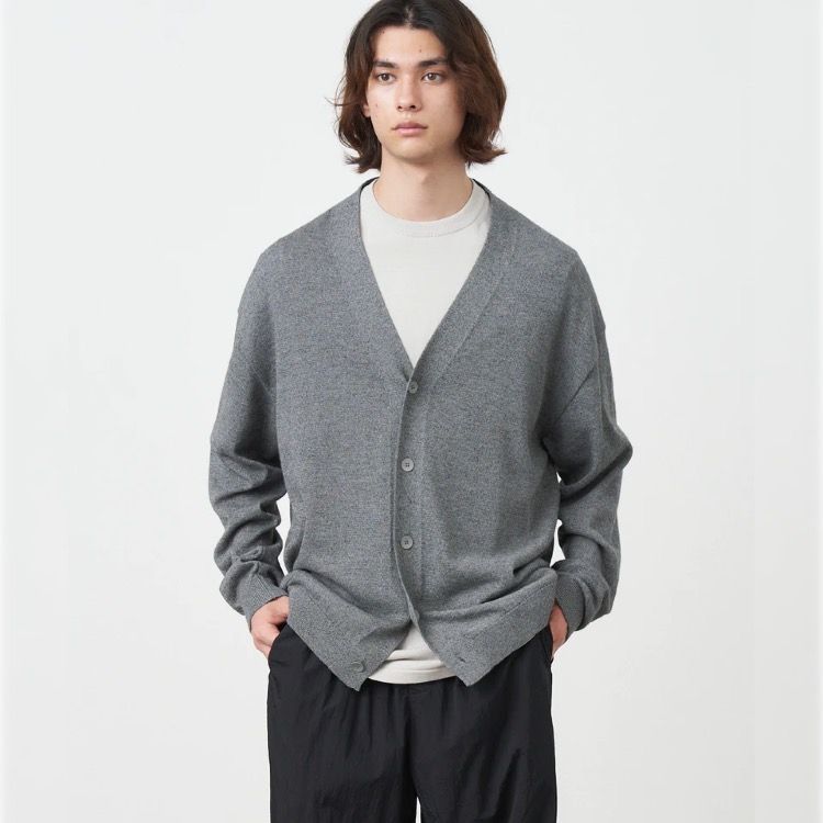 ATON - 【残り一点】Wool Washi Oversized Cardigan | ACRMTSM ATON - 【残り一点】Wool Washi Oversized Cardigan | ACRMTSM
