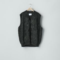 【再販売通知受付可能】Cashmere Shaggy Knit Vest