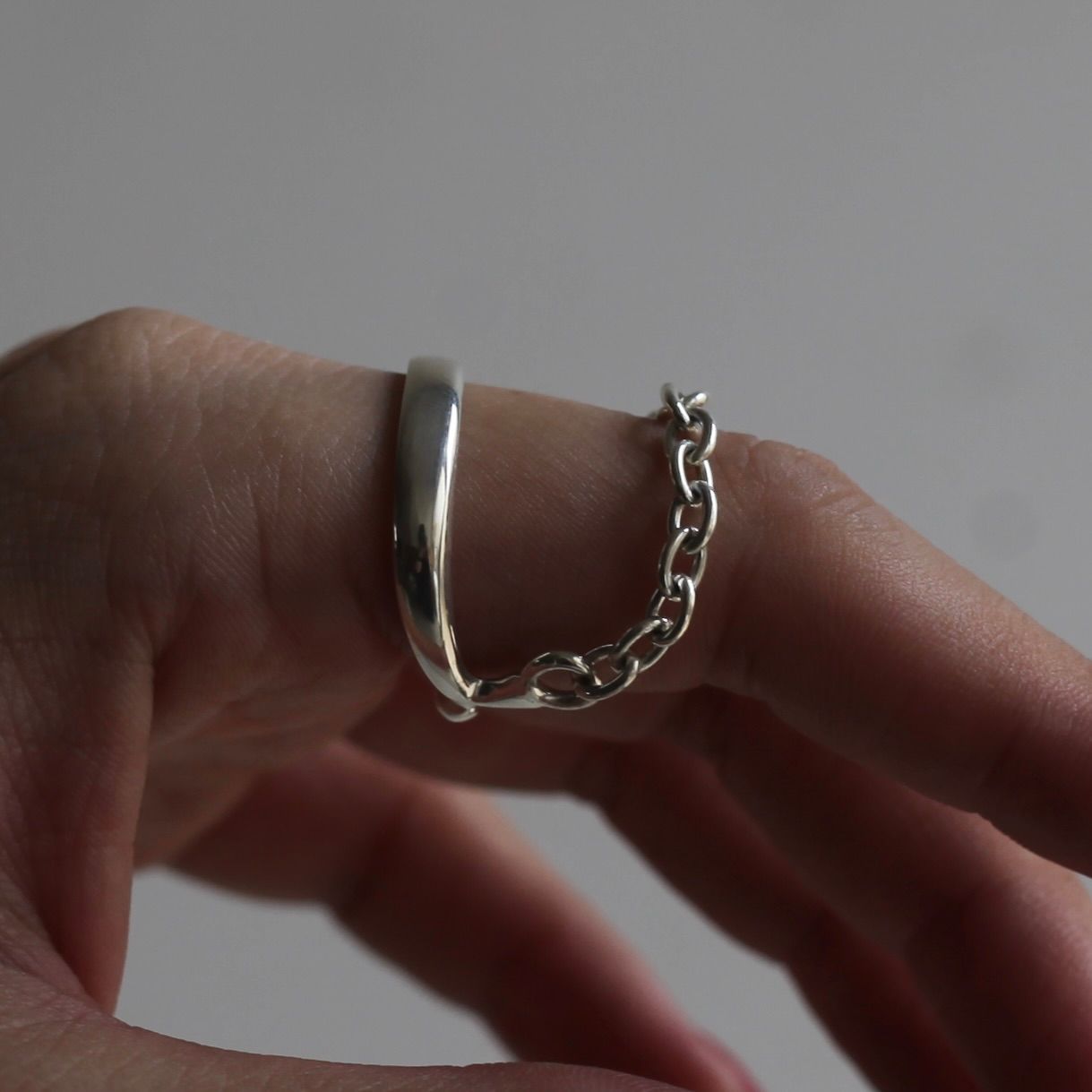 【残り一点】Oval Chain Double Ring