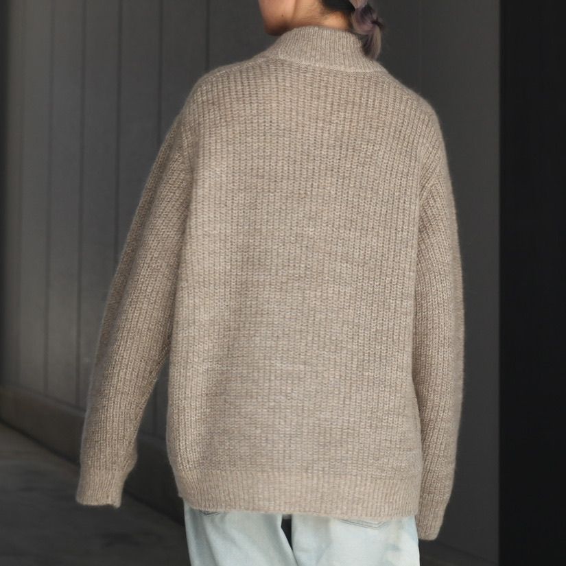 名入れ無料】 NECESSARY POLYPLOID NEAT MOCK NECK PULLOVER NECK