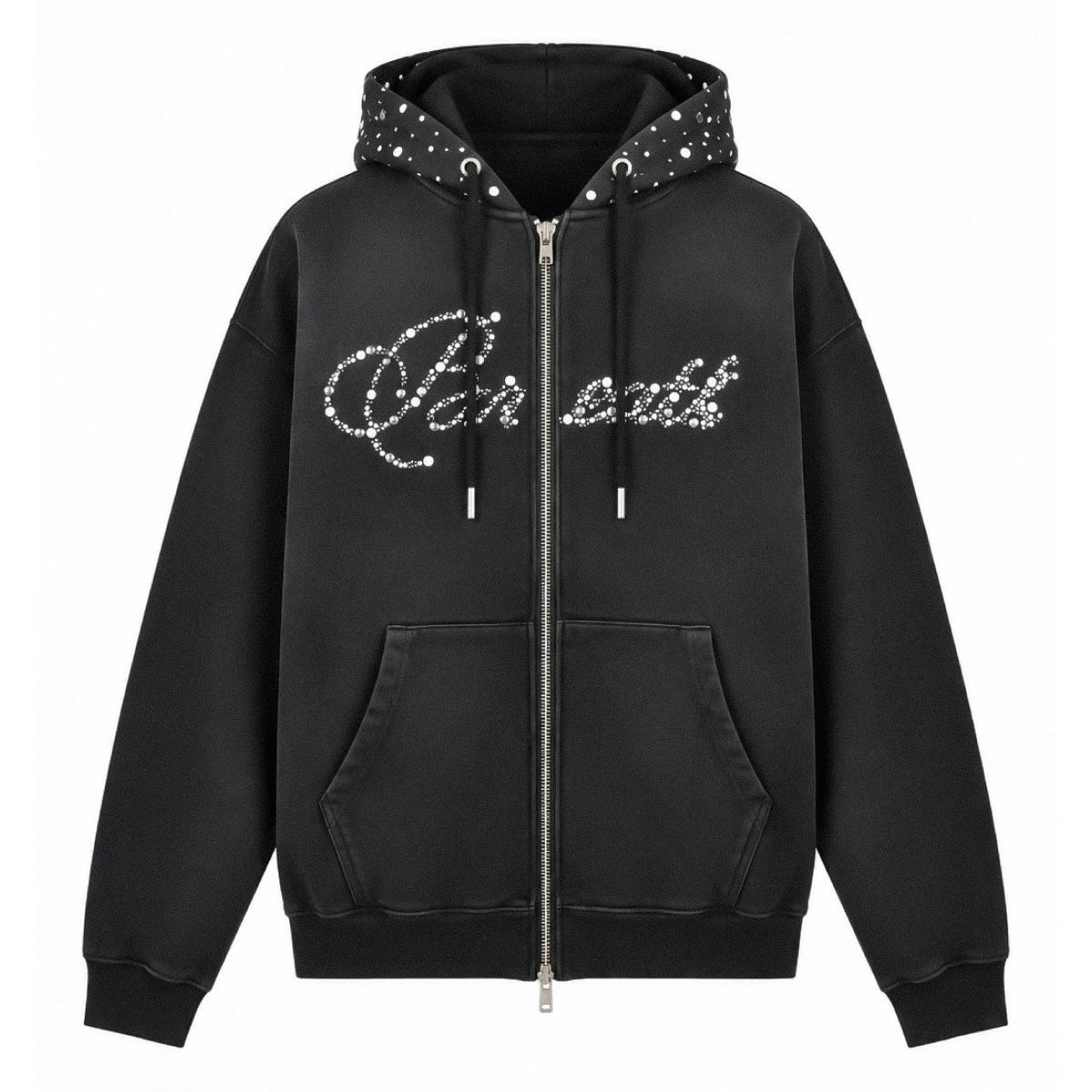 【残り一点】Rhinestone Zip Hoodie