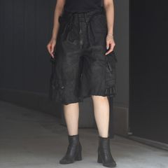 【残り一点】Rustic Edged HBT Short(VEGETABLE TANNING PIG LEATHER)