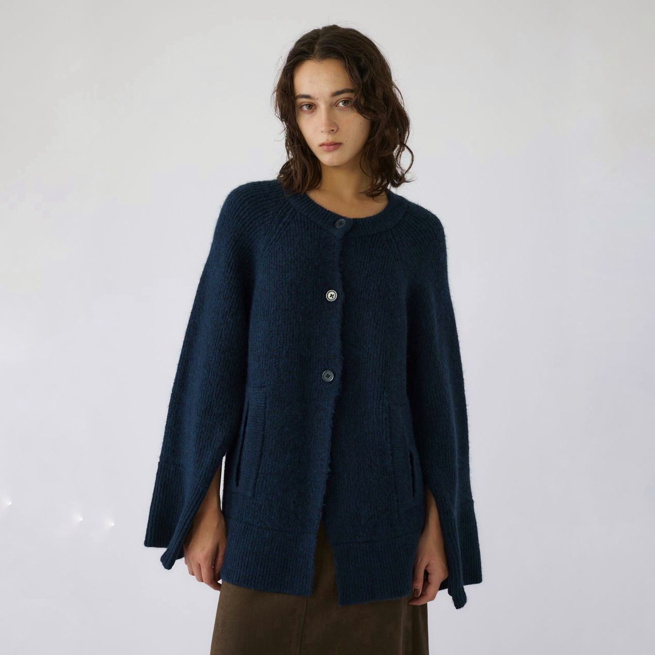 【残り一点】Poncho Like Raglan Knit C/D