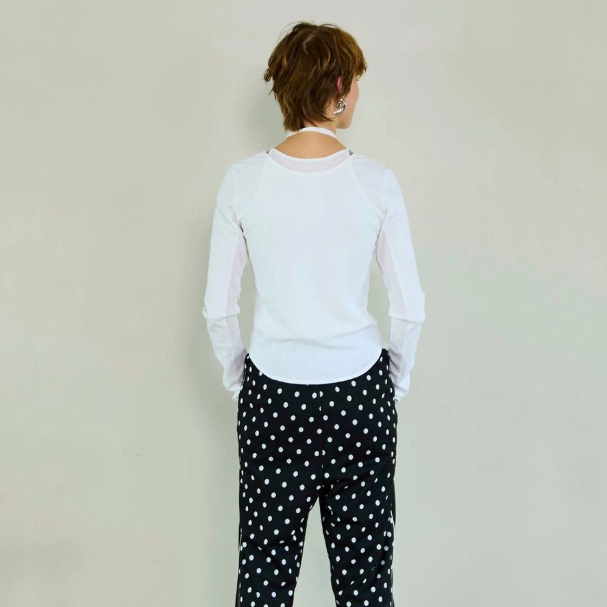 【残り一点】レイヤードリブトップス