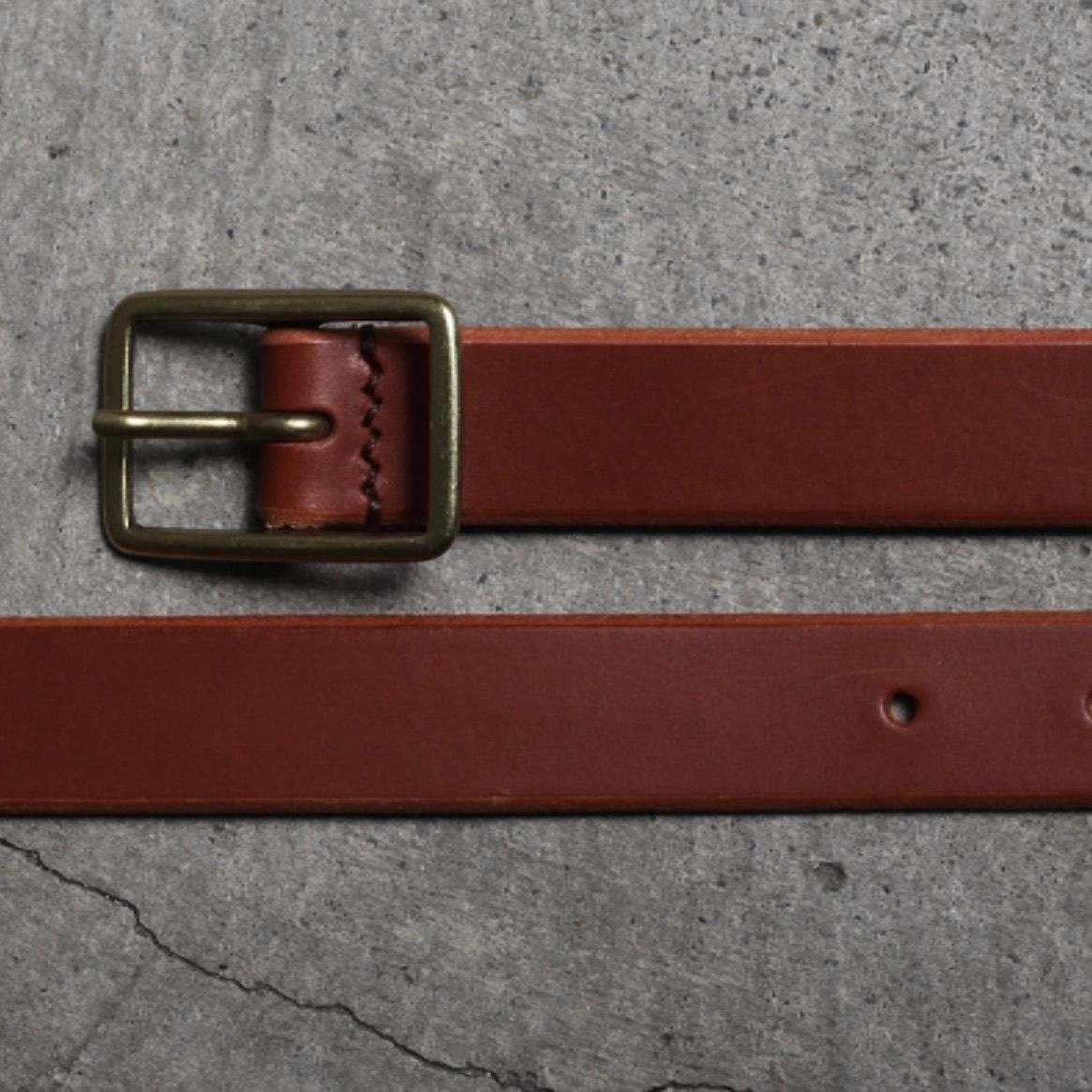 【再販売通知受付可能】Rectangle Belt(BROWN)