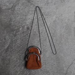 【残り一点】Chain Double Frame Purse(ODD_COW NUBUCK)