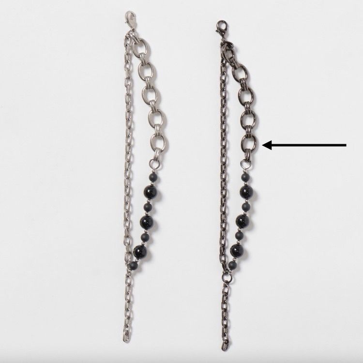 【残り一点】Beads Chain Breacelet_A(BLACK)