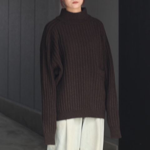 【残り一点】Wide Rib Highneck Sweater