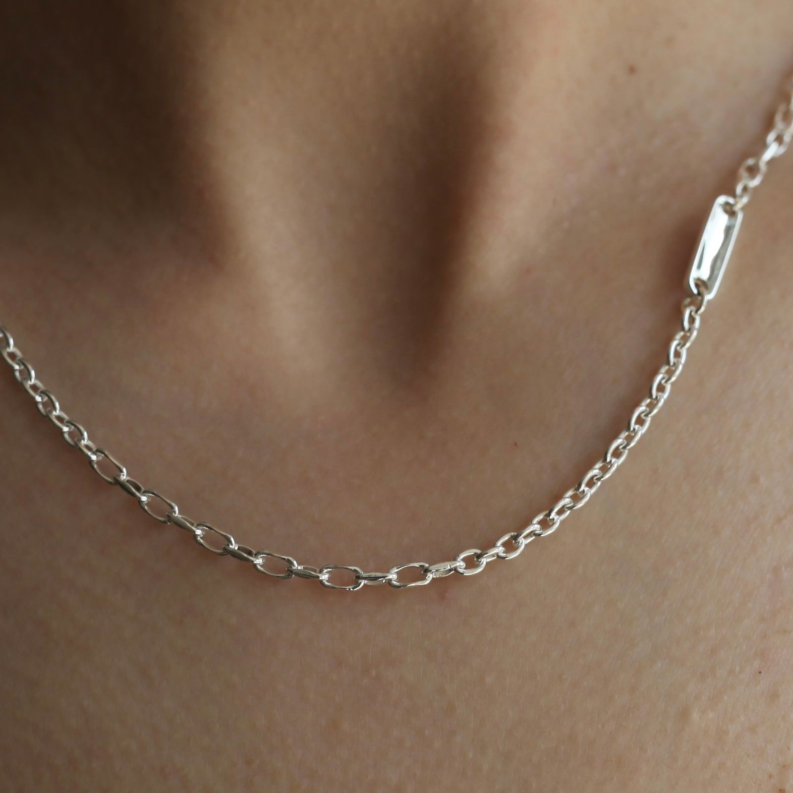 【お取り寄せ注文可能】Mix Chain Necklace_No.2(SILVER)
