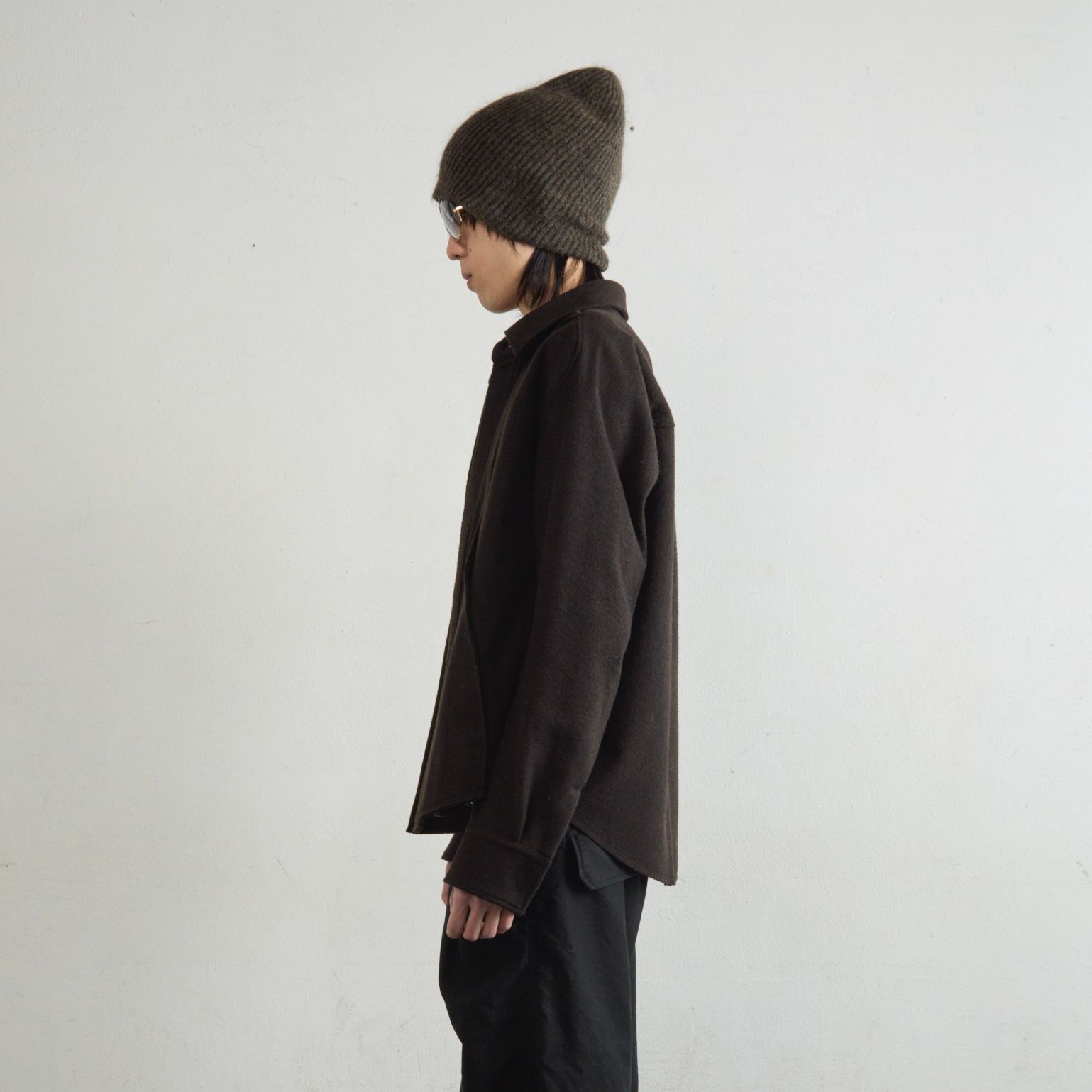 【残り一点】Wool Fly Front Long Sleeve Shirt