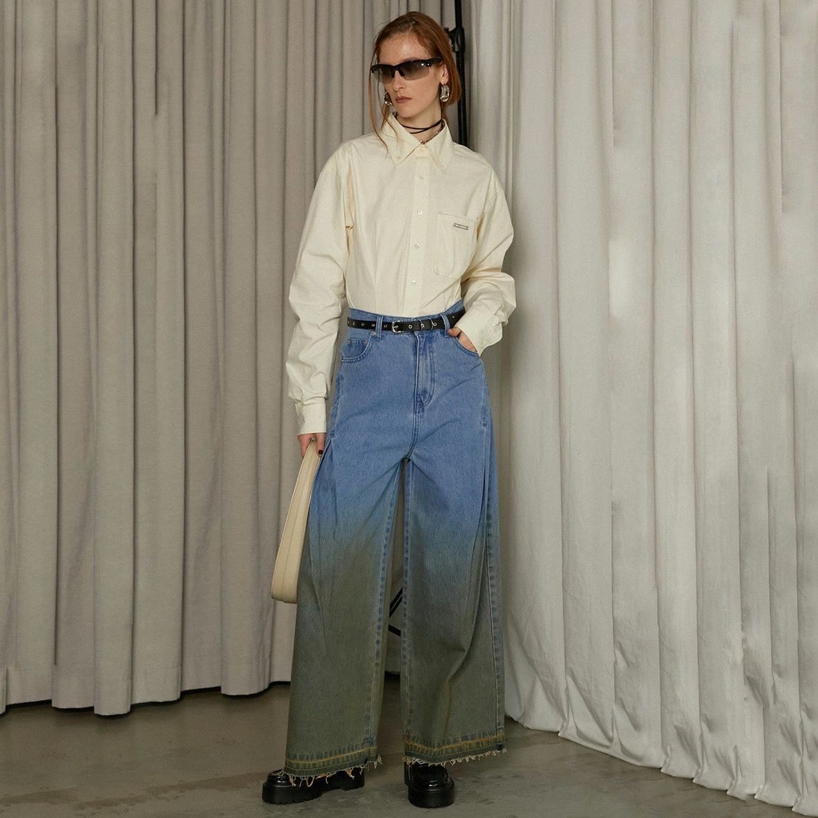 【残り一点】Gradation Wide Denim Pants