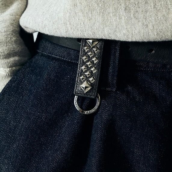 【残り一点】Studs Leather Snap Key Ring
