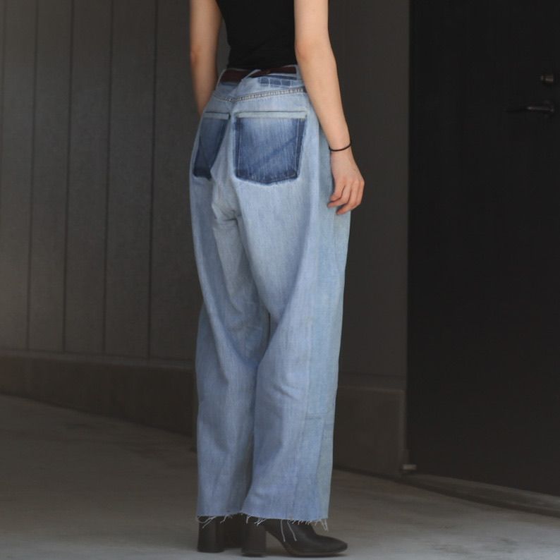 【残り一点】Reconstructed Super Baggy Slacks Denim_2(M)