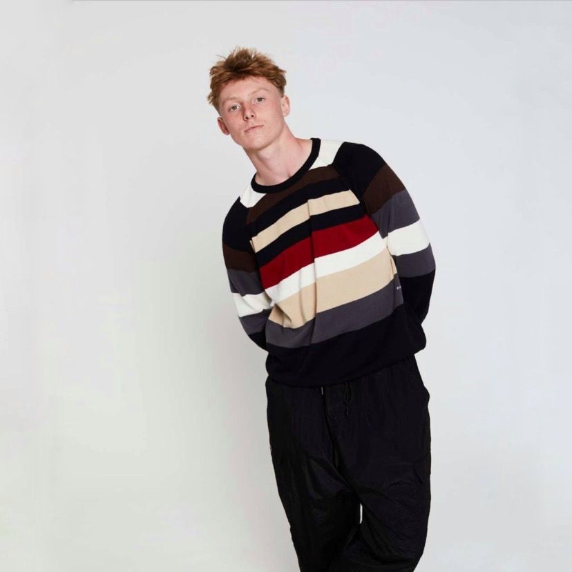 【残り一点】Striped Crewneck Knit