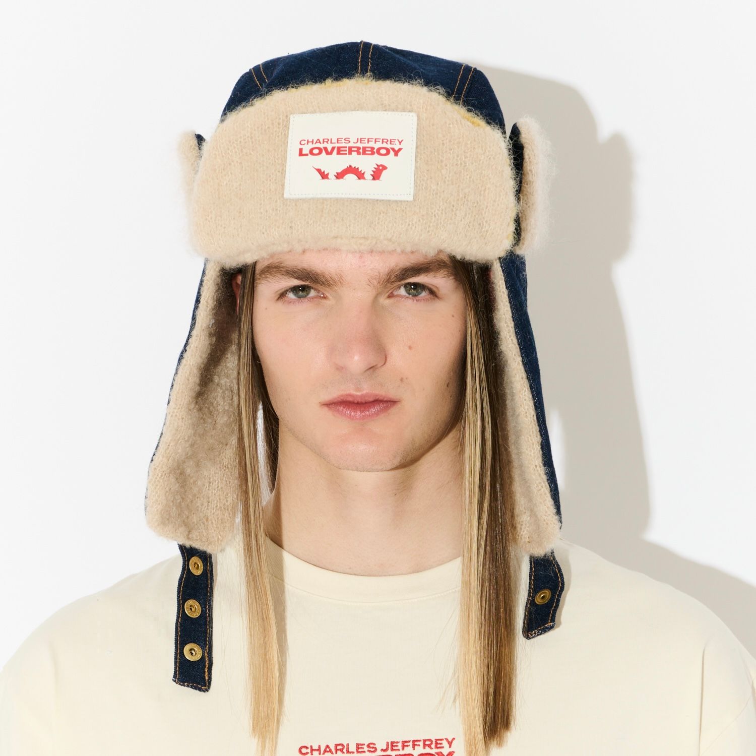 【残りわずか】Trapper Hat with Knit Patch