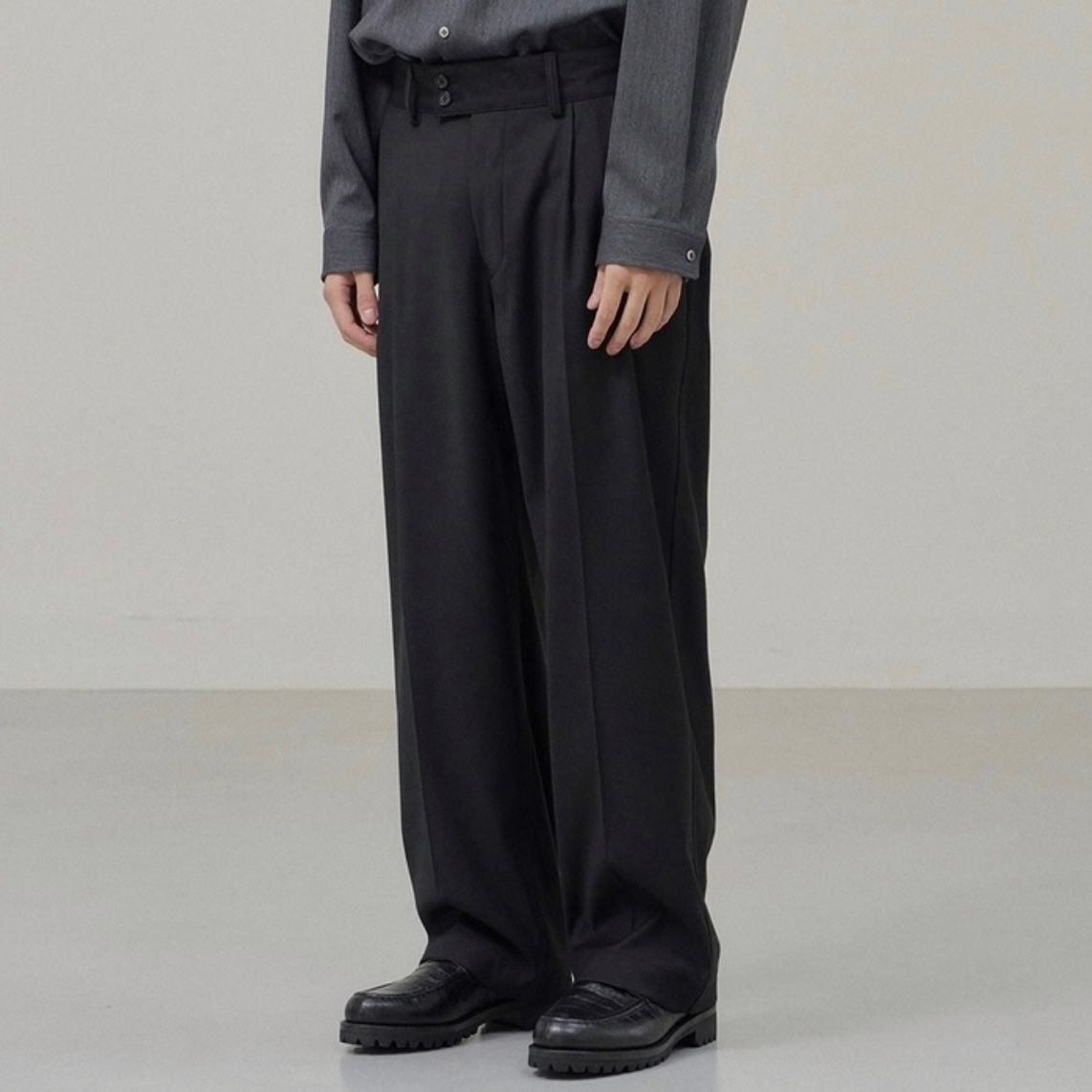 スーツ ANOTHER OFFICE / Santiago Slacks BLACK L ANOTHER OFFICE - Santiago Slacks Standard / スラックス