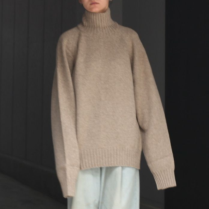 stein - 【残りわずか】EX Fine Lambs Loose High Neck Knit LS