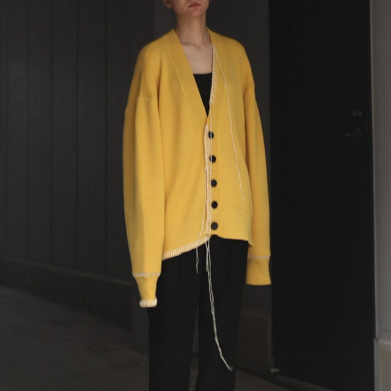 正規取扱店 OUAT -003- YELLOW OFFICE CARDIGAN comunidadaledar.org