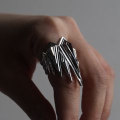 【お取り寄せ注文可能】Ice Blaze Smoky Ring(SILVER×GOLD)