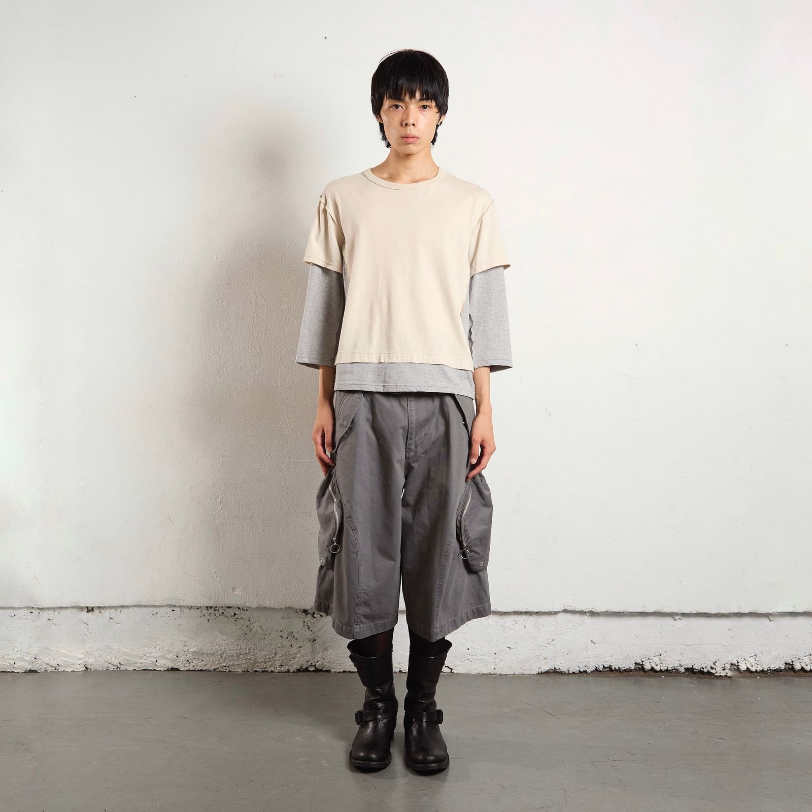 【残り一点】Double Layered 3/4 Sleeve T-Shirt
