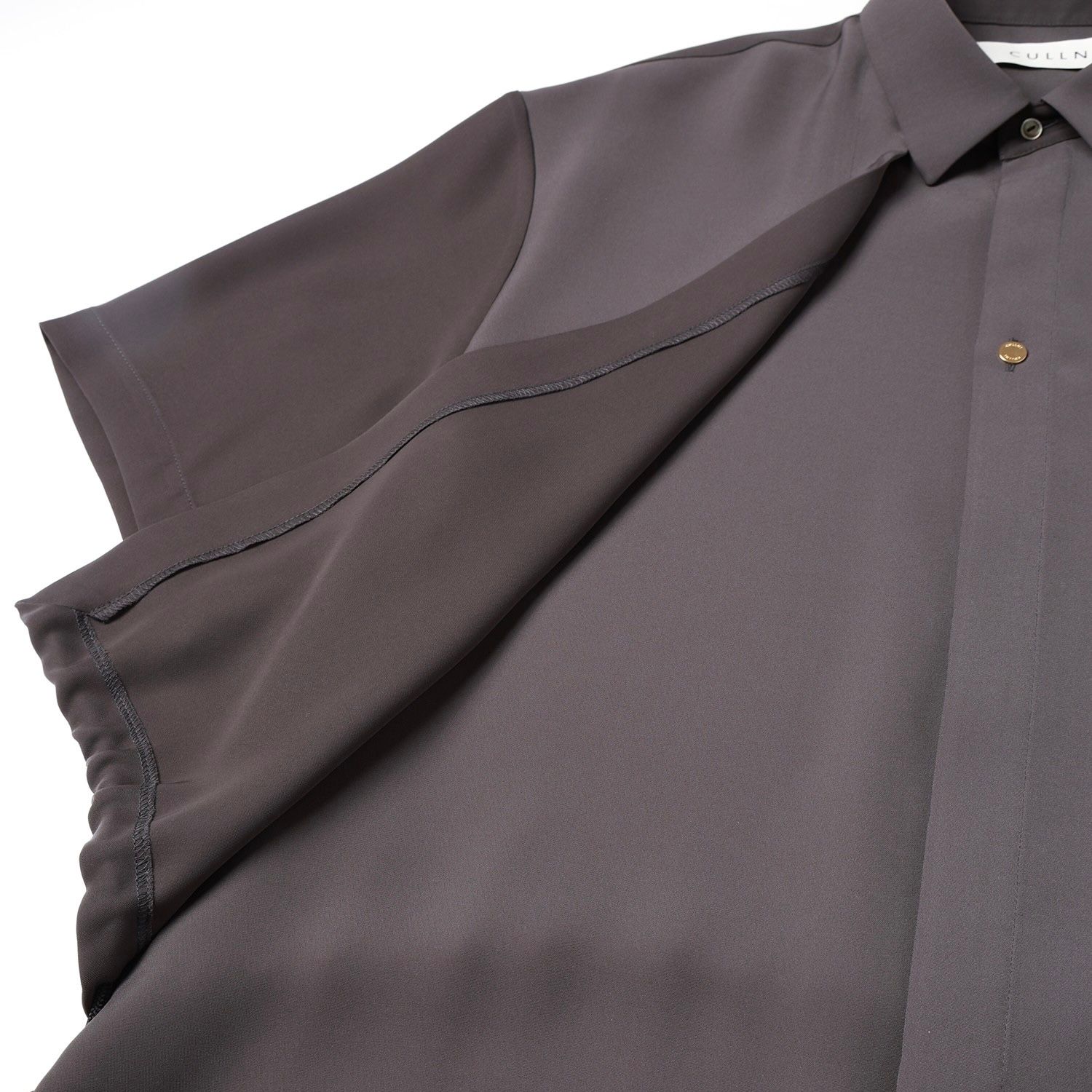 【残り一点】Dry Double Satin Layered Short Sleeve Shirt