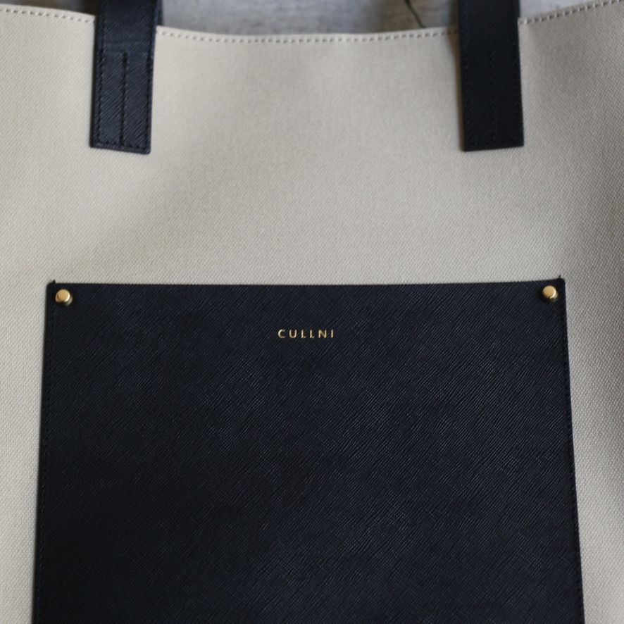 CULLNI - 【残り一点】Leather Pocket Canvas Tote | ACRMTSM