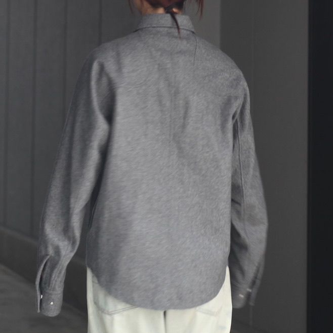 【残り一点】Wool Fly Front Long Sleeve Shirt