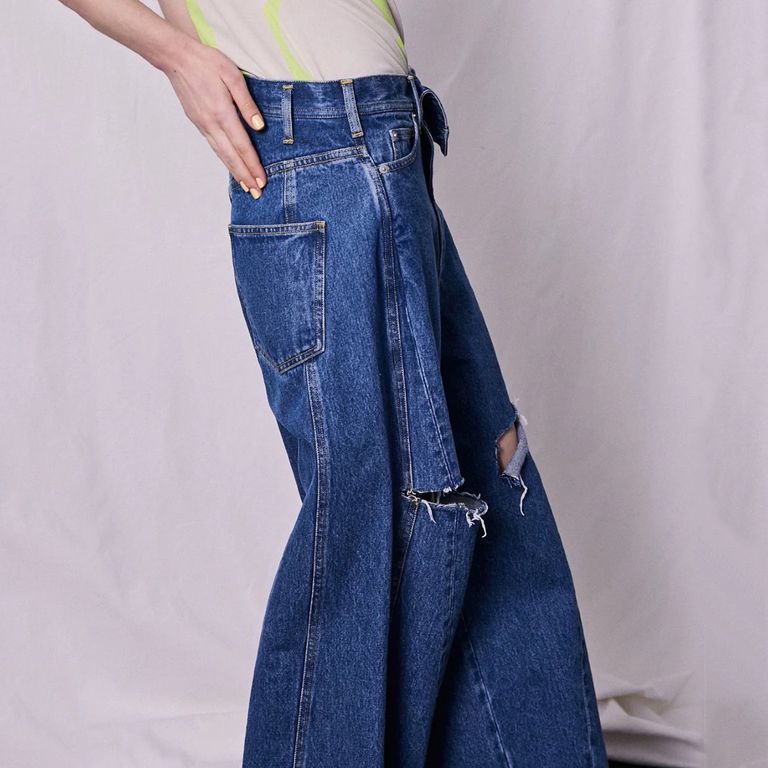 MAISON SPECIAL - 【残り一点】ターンバックウエストワイドデニム  