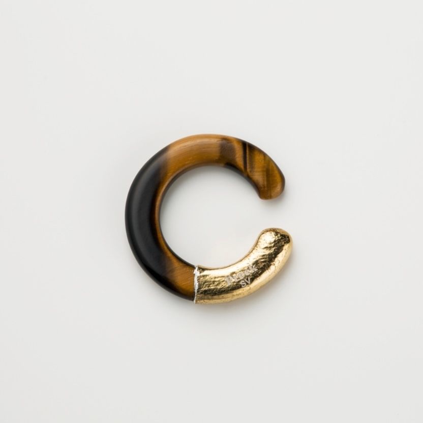 【残り一点】Ukishima Tiger Eye Ear Cuff(片耳用）