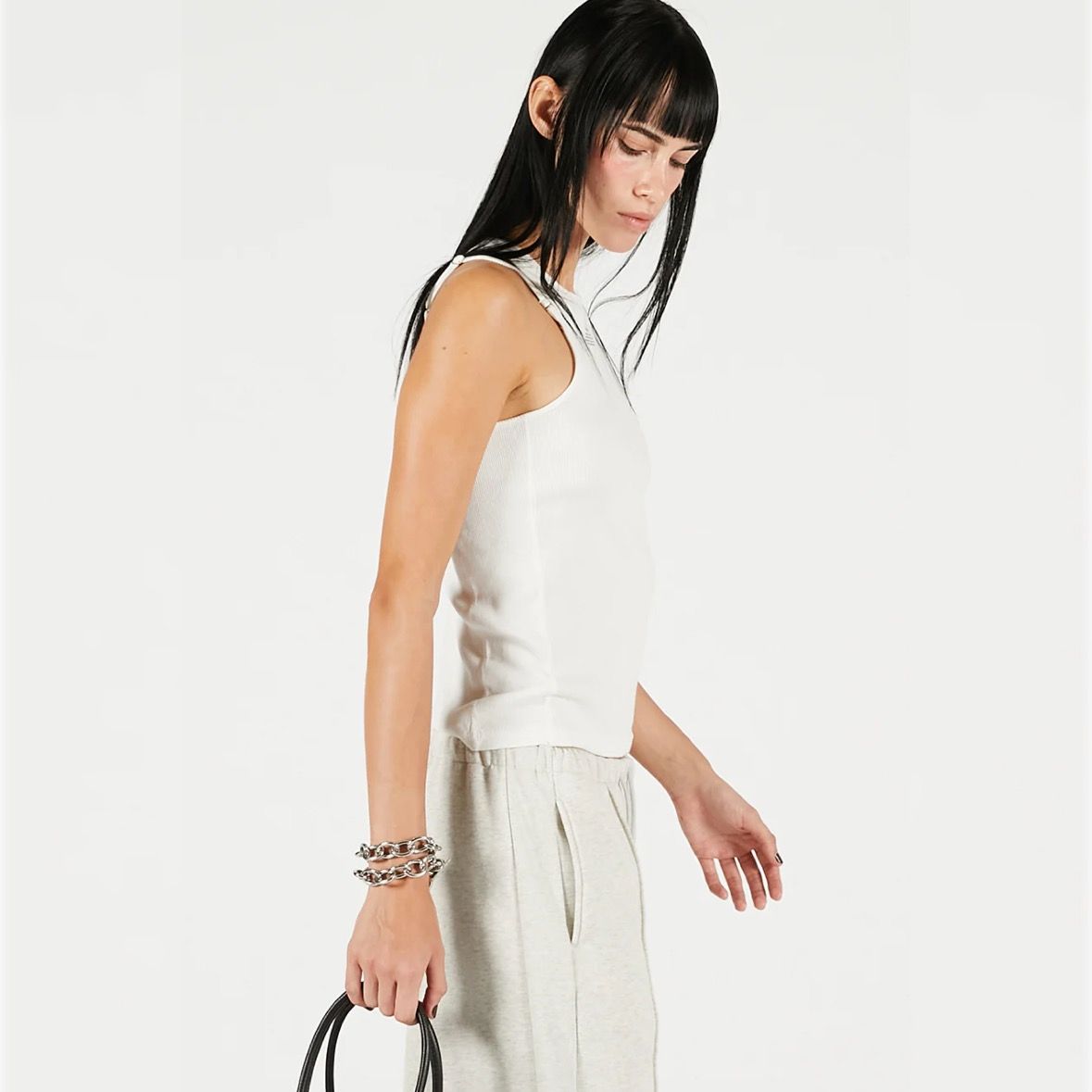 【残り一点】Front Logo Rib Tank Top