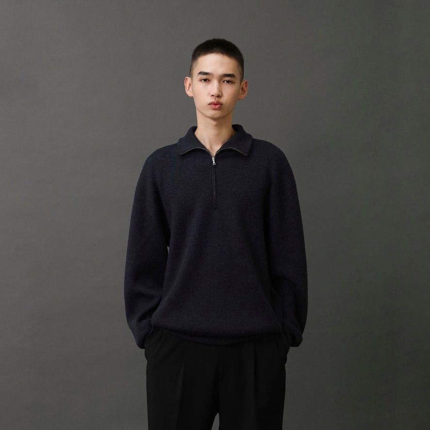 【残り一点】Volume Half Zip Up Knit