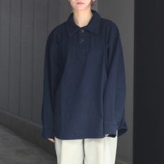 【残り一点】ヘビーコットンガーメントダイL/Sポロシャツ