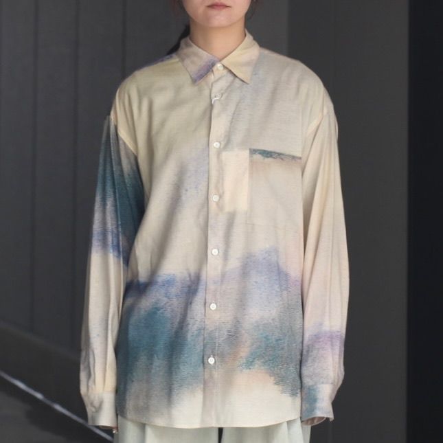 【残りわずか】Landscape Printed Regular Collar Shirt