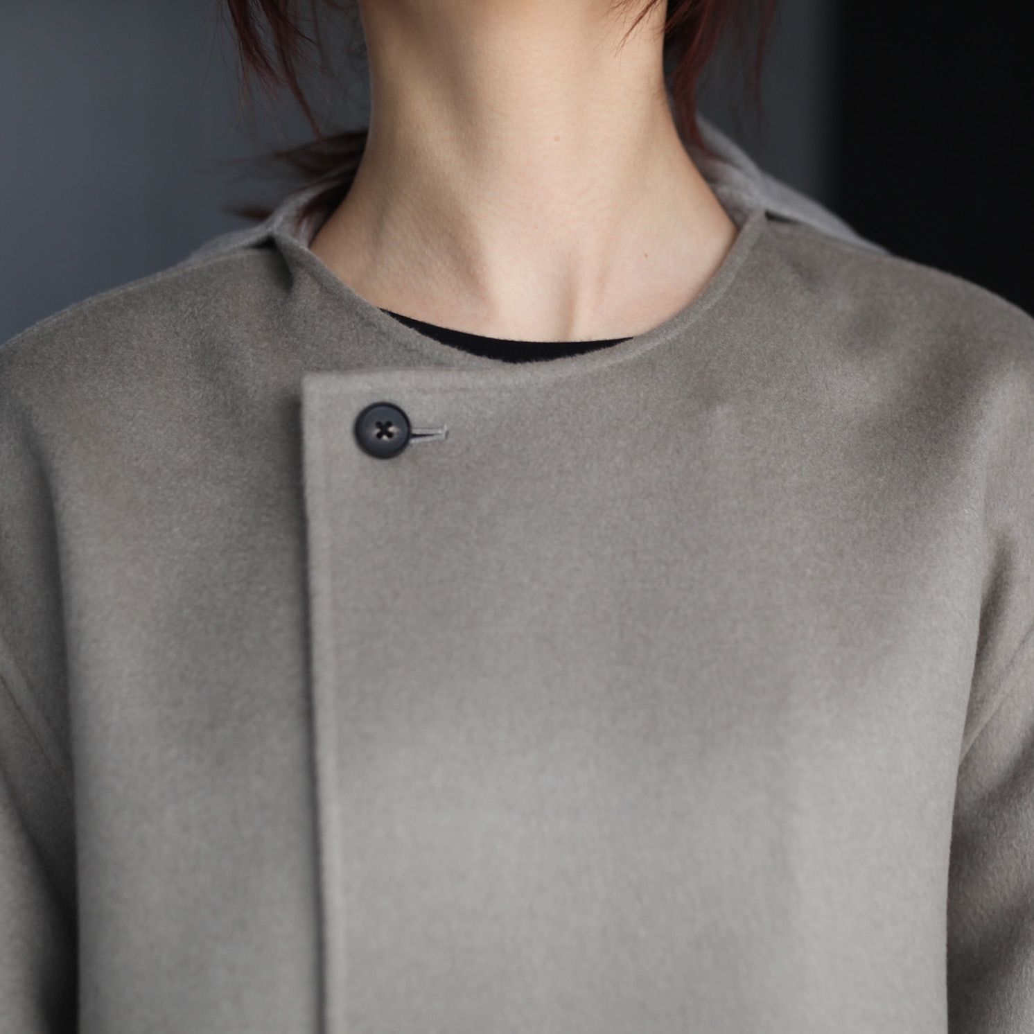 【残りわずか】Wool Cashmere Beaver Reversible Stole Coat