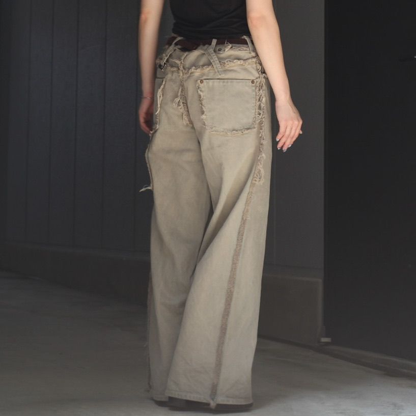 MINUS - 【残りわずか】Slash Seam Twist Lot 20603T(FROM COAL